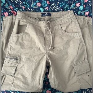 Hollister Olive Green Cargo Parachute Pants